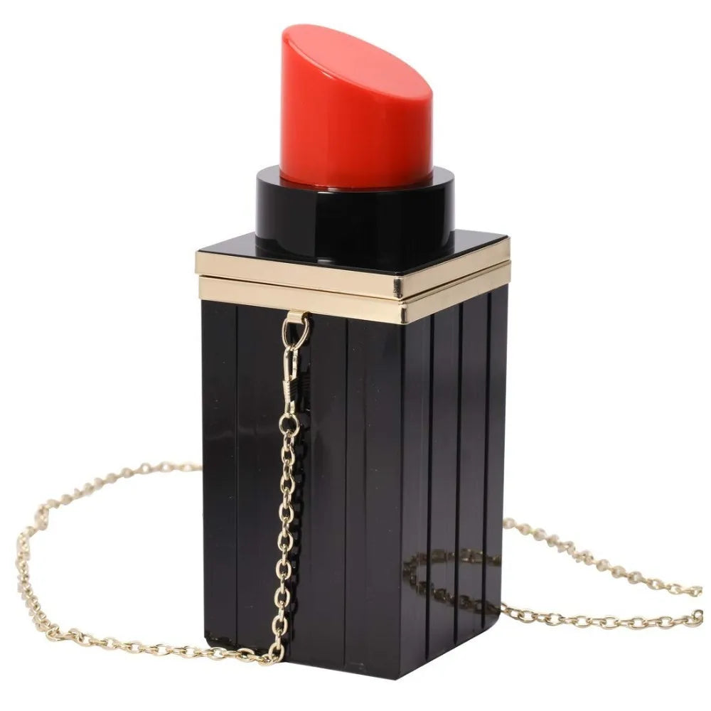 Letode Ma'am Force Lipstick Shape Banquet Handbag