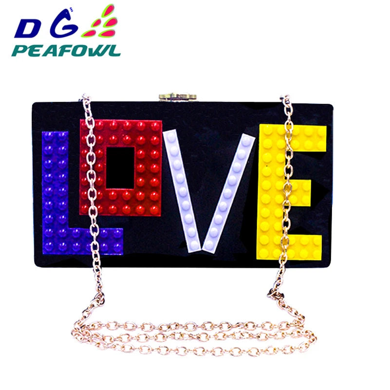 Acrylic Woman Messenger Wallet Lady Evening Bags Handbag Casual Shoulder Bag Clu