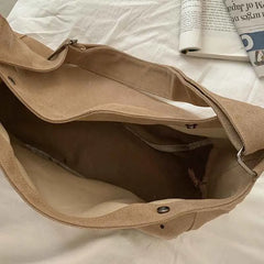 Letter Canvas Large-capacity Tote Bag Soft Texture Light All-match Messenger