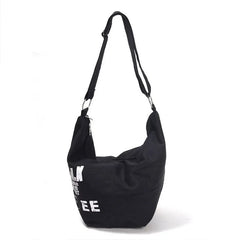 Letter Women Canvas Shopping Shoulder Bag Female Crossbody Bags