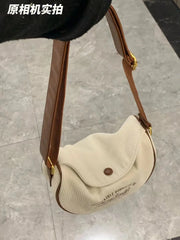 Letter Embroidery Women Crossbody Bag Corduroy Small Shoulder Bag
