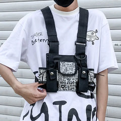 Reflective Vest Chest Pack Tactical Hip-Hop Bag