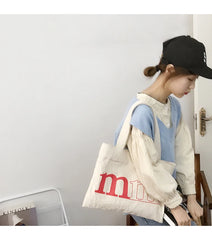 Art Shoulder Bags for Ladies Shopping Bags Cloth Books Handbag For Girls