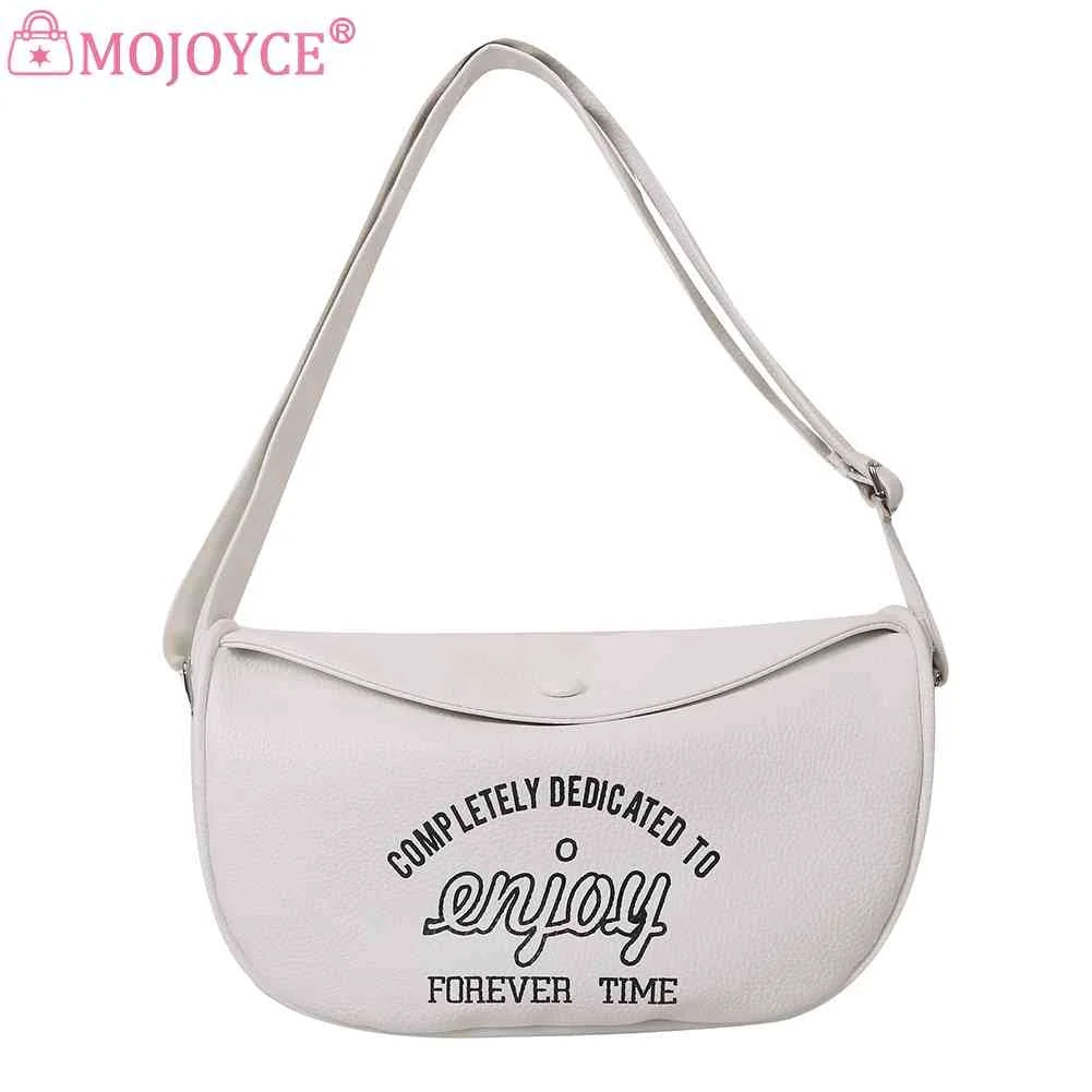 Letter Printed Crossbody Bag Women Handbags PU Leather Casual Portable