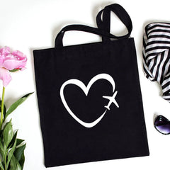 Harajuku Shopping Bags Canvas Tote Bag Vintage Reusable Cloth Handbag