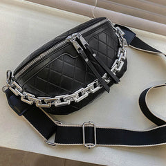 Women's PU Leather Waist Bag Fanny Pack Crossbody Chest Bags
