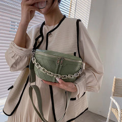 Women's PU Leather Waist Bag Fanny Pack Crossbody Chest Bags