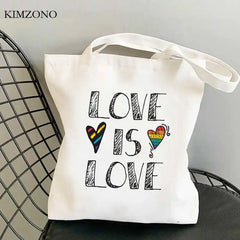 LGBT Pride Rainbow Reusable Shopper Jute Bag Handbag Bolsa Reciclaje