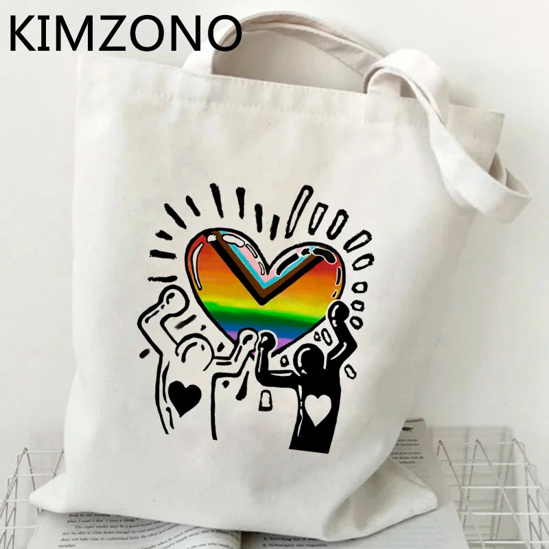 LGBT Shopping Reusable Tote Bag Net Sack Cabas Grab