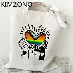 LGBT Shopping Reusable Tote Bag Net Sack Cabas Grab
