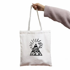 Gothic Canvas Bag Horror Cartoon Large Purse