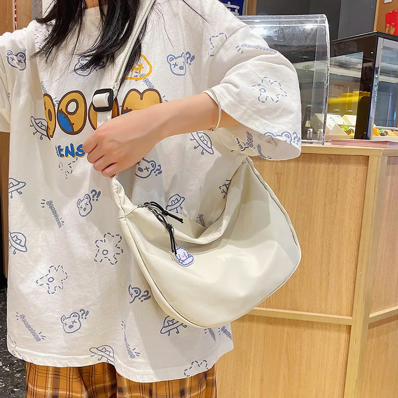Light Nylon Shoulder Small Hobo Female Bags Women Totes Travel