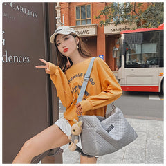 Velvet Gym Bag for Women Large Capacity Crossbody Travel Bag