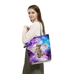 Lightning Cat Pattern Casual Handbags Big Eco Shopping Bag