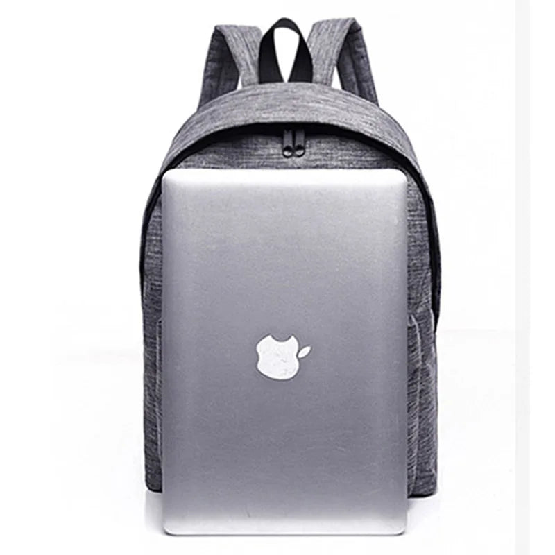 Lightweight Canvas Backpack Men College Teens School Bags