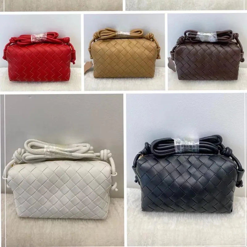 Women's Lightweight Woven PU Leather Crossbody Bag