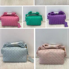 Women's Lightweight Woven PU Leather Crossbody Bag