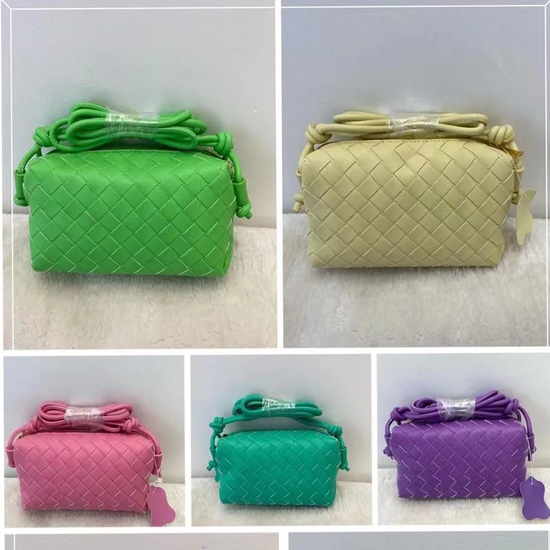 Women's Lightweight Woven PU Leather Crossbody Bag