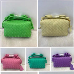 Women's Lightweight Woven PU Leather Crossbody Bag