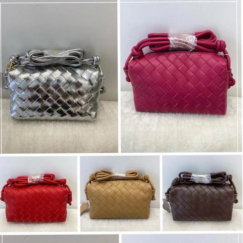 Women's Lightweight Woven PU Leather Crossbody Bag