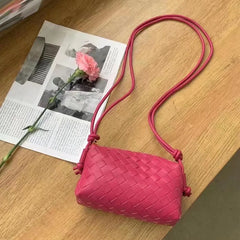 Women's Lightweight Woven PU Leather Crossbody Bag