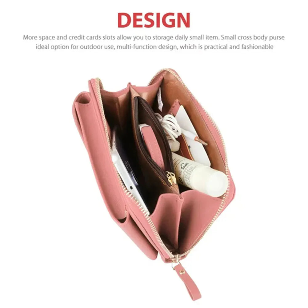 Women Crossbody Bag Cell Phone Purse Lightweight Waterproof PU Leather