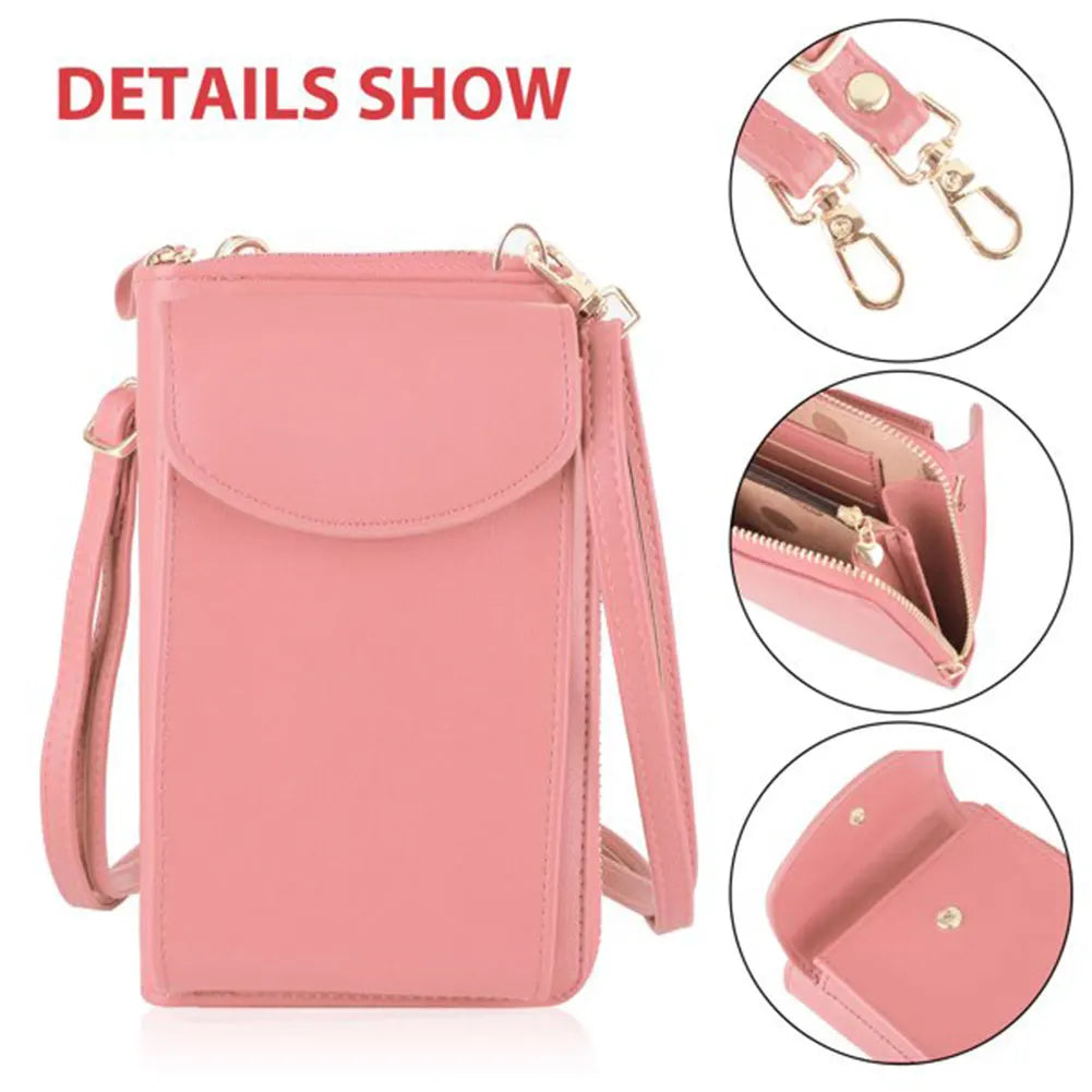 Women Crossbody Bag Cell Phone Purse Lightweight Waterproof PU Leather