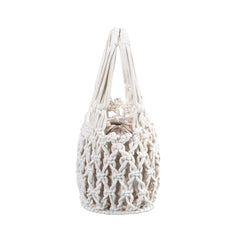 Hollow Fishnet Beach Bucket Handbag Women Woven Shoulder Bag
