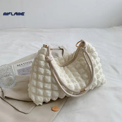 Winter Soft Women's Handbag Large Tote Bag High-quality Shoulder Bag