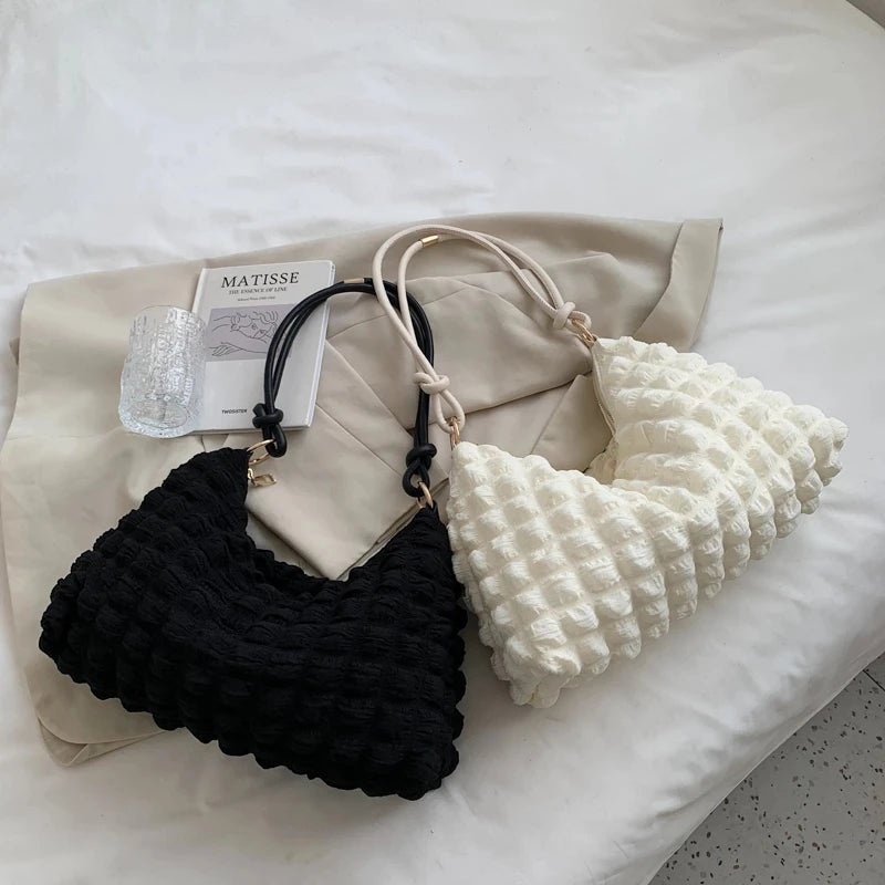 Soft Winter Tote Bag Casual Armpit Handbag for Women