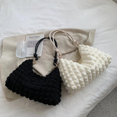 Soft Winter Tote Bag Casual Armpit Handbag for Women
