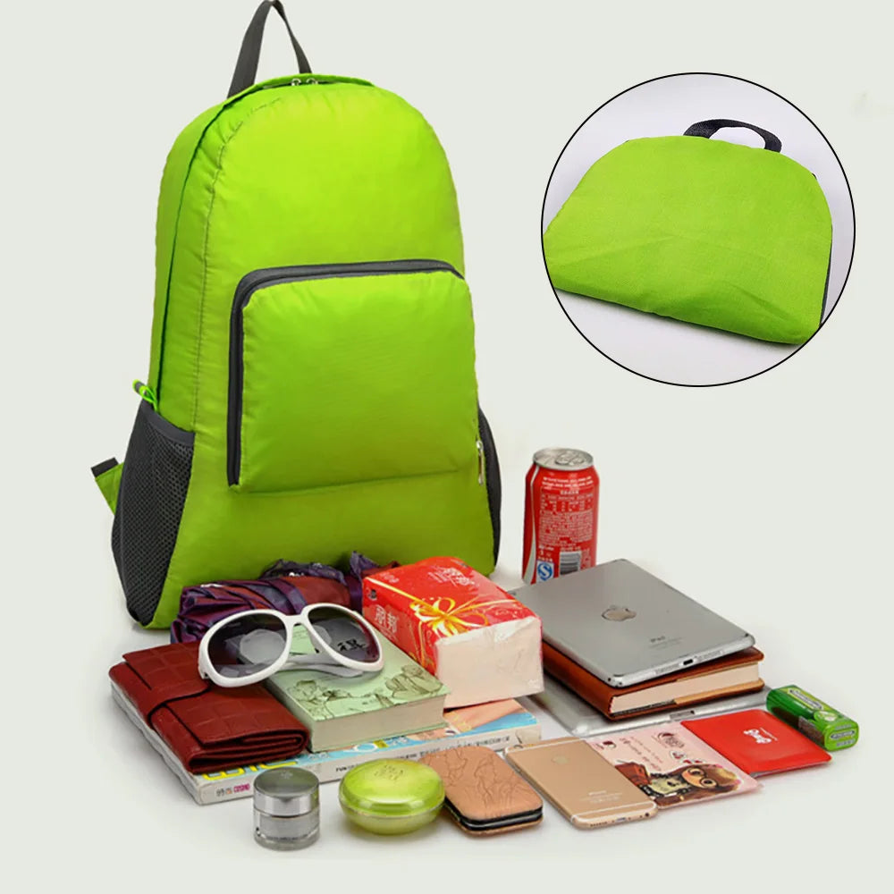 Astronaut Print Lightweight Outdoor Backpack Green