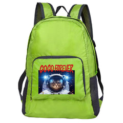 Astronaut Print Lightweight Outdoor Backpack Green