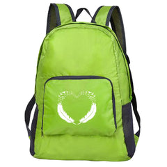 Feather Print Packable Backpack Ultralight Outdoor Folding Bag
