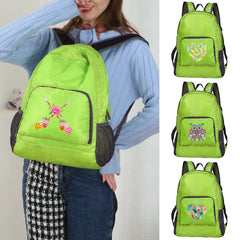 Feather Print Packable Backpack Ultralight Outdoor Folding Bag