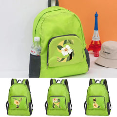 Foldable Floral Letter Print Lightweight Backpack
