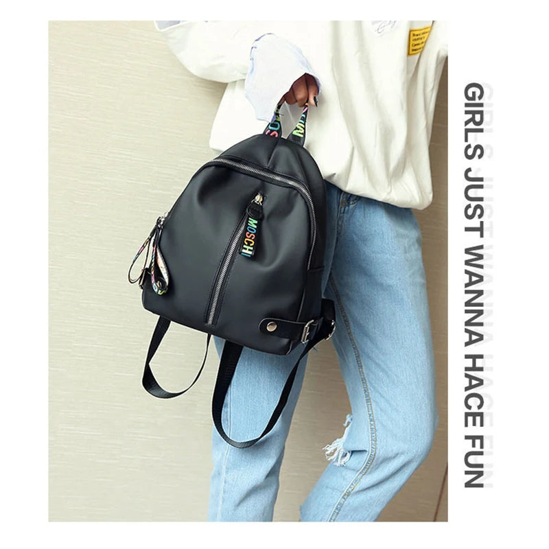 Softback Shoulder Bag Casual Daypack PU Leather Backpack Teenage Girl School Bag