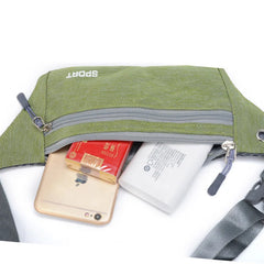 Sport Fanny Pack Canvas Waist Belt Bag Pouch Sweatproof Waist Bum Bags