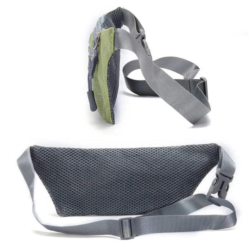 Sport Fanny Pack Canvas Waist Belt Bag Pouch Sweatproof Waist Bum Bags