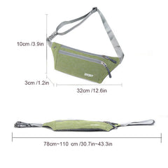 Sport Fanny Pack Canvas Waist Belt Bag Pouch Sweatproof Waist Bum Bags