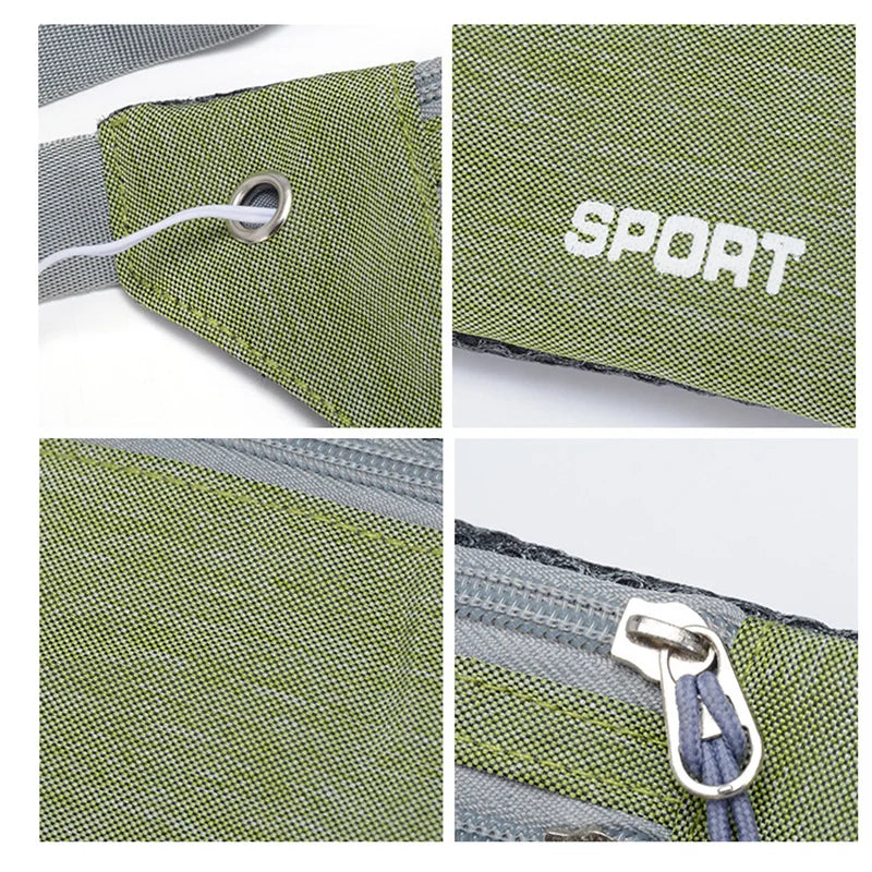 Sport Fanny Pack Canvas Waist Belt Bag Pouch Sweatproof Waist Bum Bags