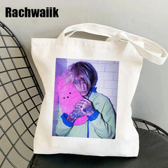 Lil Peep Harajuku Tote Bag Gothic Canvas Shopper