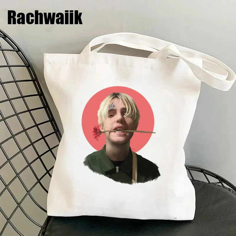 Lil Peep Harajuku Tote Bag Gothic Canvas Shopper