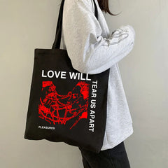 Lil Peep Harajuku Tote Bag Gothic Canvas Shopper