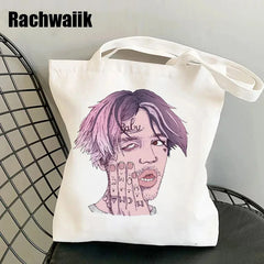 Lil Peep Harajuku Tote Bag Gothic Canvas Shopper