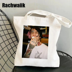 Lil Peep Harajuku Tote Bag Gothic Canvas Shopper