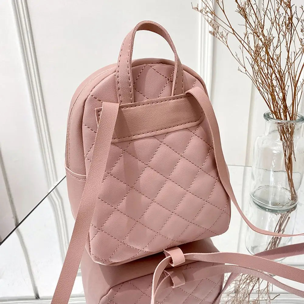 Lingge Embroidery Ladies Crossbody Mini Small Backpack Women Messenger Bag