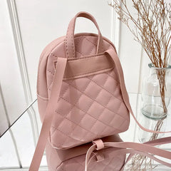 Lingge Embroidery Ladies Crossbody Mini Small Backpack Women Messenger Bag