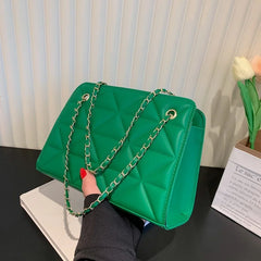 Lingge Chain Messenger Bag One Shoulder Tote Bag