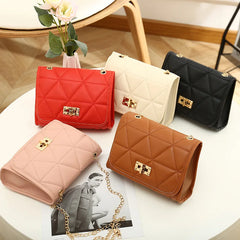 Lingge Small Square Bag Ladies Embroidered Shoulder Handbag